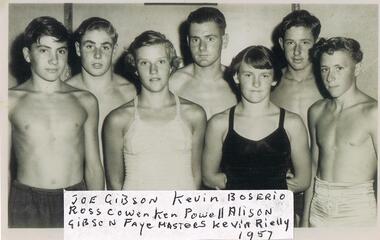 Photograph - VAL CAMPBELL COLLECTION: PHOTOGRAPH OF GROUP OF SWIMMERS, 1957