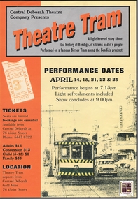 Document - CENTRAL DEBORAH THEATRE COMPANY THEATRE TRAM POSTER