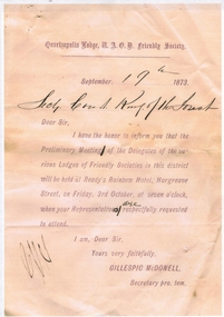 Document - QUARTZOPOLIS LODGE FRIENDLY SOCIETY LETTER