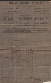 Document - JOAN LEVERSHA COLLECTION: BENDIGO SEWERAGE AUTHORITY PLAN HOUSE DRAINAGE