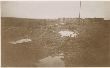 Postcard - ACC LOCK COLLECTION: SEPIA PHOTO OF BATTLEFIELD, POSTCARD, 1914-1918