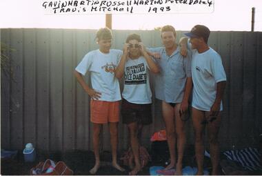 Photograph - VAL CAMPBELL COLLECTION: PHOTOGRAPH OF FOUR MEN IN SWIM ATTIRE, 1993