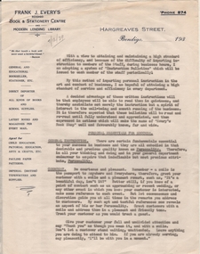 Document - FRANK J EVERY COLLECTION: LETTER TO EMPLOYEES
