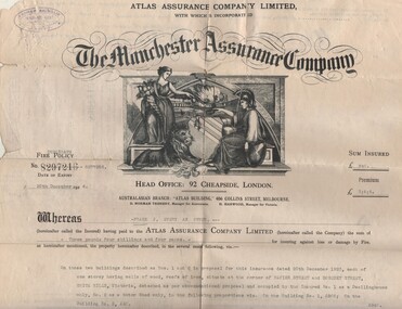 Document - FRANK J EVERY COLLECTION: MANCHESTER ASSURANCE COMPANY FIRE POLICY FOR FRANK J EVERY