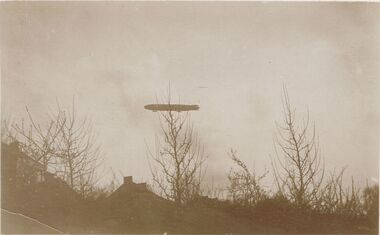 Postcard - ACC LOCK COLLECTION: SEPIA PHOTO OF A ZEPPELIN, POSTCARD, 1914-1918