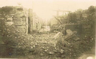 Postcard - ACC LOCK COLLECTION: SEPIA PHOTO OF RUINED BUILDINGS, POSTCARD, CARTE POSTALE, 1914-1918
