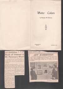 Document - LYDIA CHANCELLOR COLLECTION: NORMAN PENROSE