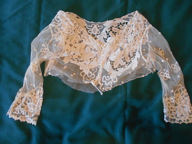 Clothing - MAGGIE BARBER COLLECTION: CREAM TULLE AND BRUSSELLS LACE BOLERO