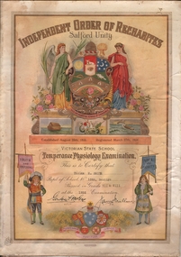 Document - INDEPENDENT ORDER OF RECHABITES CERTIFICATE