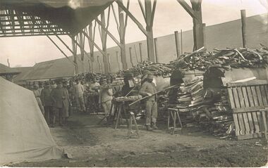 Postcard - ACC LOCK COLLECTION: B&W PHOTO OF A FIELD BAKERY,POSTCARD, 1914-1918