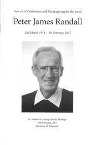 Document - RANDALL COLLECTION: OBITUARY BOOKLET, 2017