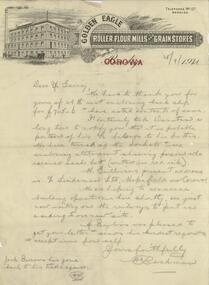 Document - GUINEY COLLECTION: HANDWRITTEN LETTER, 28.9.1921