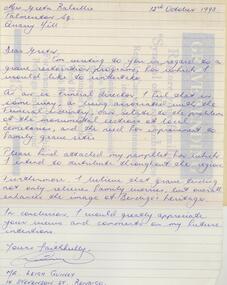 Document - GUINEY COLLECTION: LETTER AND BROCHURE, 12 October 1993