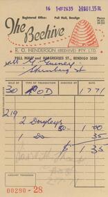Document - GUINEY COLLECTION:  INVOICE, 1.7.71