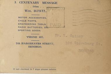 Document - GUINEY COLLECTION: ENVELOPE, 1934