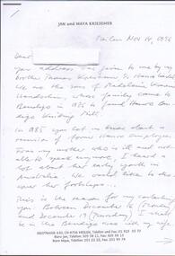 Document - HANRO COLLECTION: LETTERS REUNION 1985