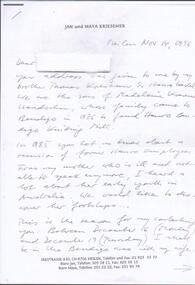 Document - HANRO COLLECTION: LETTERS REUNION 1985