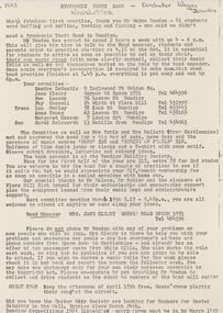 Document - BENDIGO SYMPHONIC YOUTH BAND COLLECTION: NEWSLETTERS, 1983