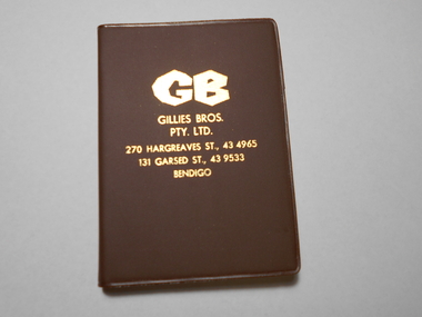 Book - NORM GILLIES COLLECTION: COMPANY PROMOTIONAL POCKET DIARY