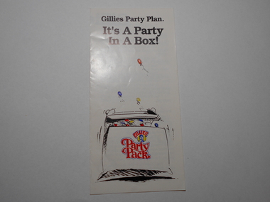 Document - NORM GILLIES COLLECTION: GILLIES PARTY PLAN BROCHURE