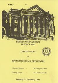 Document - SANDHURST DRUMMERS COLLECTION:  PROGRAM, 27 February 1993