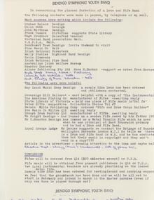 Document - SANDHURST DRUMMERS COLLECTION: CORRESPONDENCE RE FIFE BAND, 1989-90