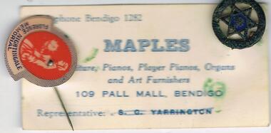 Document - ERROL BOVAIRD COLLECTION: ADVERTISING CARD