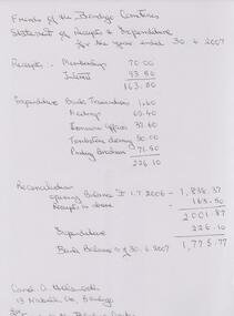 Document - FRIENDS OF WHITE HILLS CEMETERY COLLECTION: AGM REPORT, 2007