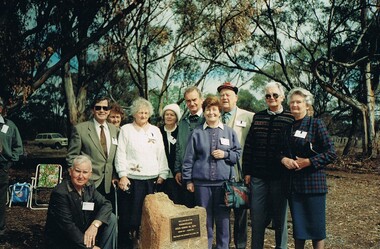 Photograph - NORM GILLIES COLLECTION: PHOTOGRAPH UNVEILING PLAQUE NARREWILLOCK STATE SCHOOL