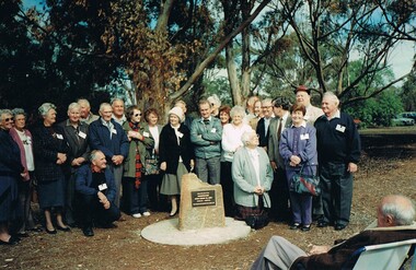 Photograph - NORM GILLIES COLLECTION: PHOTOGRAPH UNVEILING PLAQUE NARREWILLOCK STATE SCHOOL