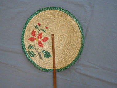 Ephemera - MAGGIE BARBER COLLECTION: CIRCULAR CANE FAN, 1920-30's