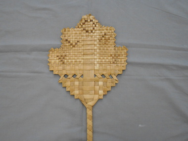 Domestic Object - MAGGIE BARBER COLLECTION: PALM-FROND DIAMOND SHAPED FAN, 1920's