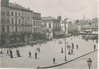 Postcard - ACC LOCK COLLECTION: B&W PHOTO OF A STREET IN CHARLEROI, BELGIUM, POSTCARD, 1914-1918
