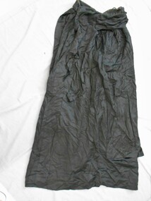 Clothing - MAGGIE BARBER COLLECTION: LADIES FULL LENGTH BLACK SKIRT-DAMAGED, Late 1900's