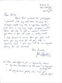 Document - DUDLEY HOUSE COLLECTION:  LETTER AND PHOTOGRAPH, 1982