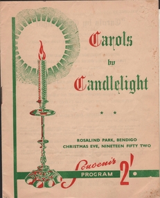 Document - PROGRAMS: CAROLS BY CANDLELIGHT 1952