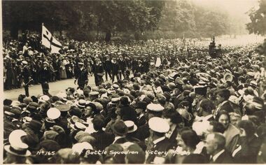 Postcard - ACC LOCK COLLECTION: B&W PHOTO NO.165, 2ND BATTLE SQUADRON VICTORY MARCH, POSTCARD, 1914-1918