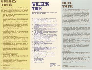 Document - BENDIGO TOURISM BROCHURES COLLECTION: THREE SINGLE SHEET TOUR BROCHURES, 1960's