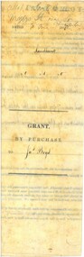 Document - LAND GRANT SALE DOCUMENTS FOR DR. JAMES BOYD, 1858