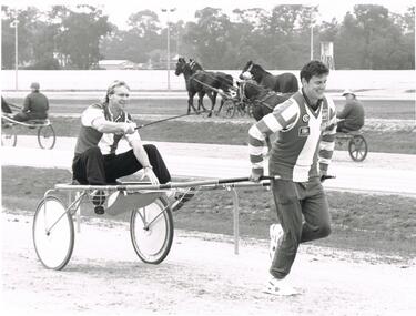 Photograph - BLACK AND WHITE PHOTOGRAPH OF PRO-MO FOR CUP MEETING