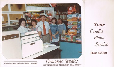 Photograph - NORM GILLIES COLLECTION: STAFF PHOTOGRAPH GILLIES CAKE SHOP
