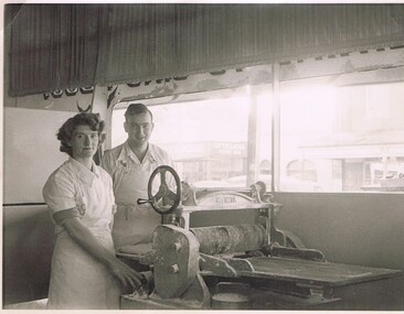 Photograph - NORM GILLIES COLLECTION: PHOTOGRAPH NORM GILLIES AND FEMALE STAFF MEMBER