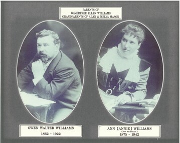 Photograph - W.D. MASON COLLECTION: OWEN WALTER WILLIAMS AND ANN WILLIAMS