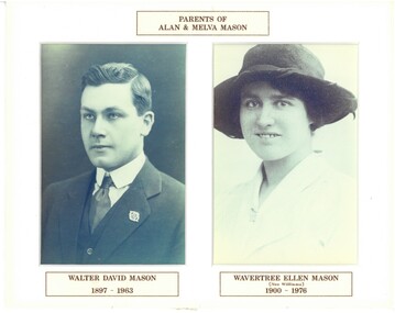 Photograph - W.D.MASON COLLECTION: WALTER DAVID MASON AND WAVERTREE ELLEN MASON