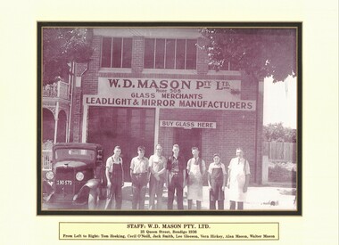 Photograph - W.D. MASON COLLECTION: STAFF W.D. MASON PTY LTD