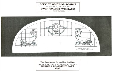 Document - W.D. MASON COLLECTION: OWEN WALTER WILLIAMS LEADLIGHT DESIGN