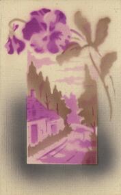 Postcard - ROY AND DORIS KELLY COLLECTION: ABSTRACT IMAGE ON FABRIC, 1900-1920