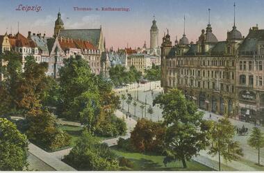 Postcard - ROY AND DORIS KELLY COLLECTION: COLOUR PHOTO OF LEIPZIG TOWN HALL, 1900-1920