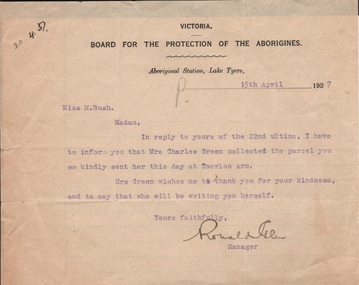 Document - MERLE BUSH COLLECTION: COLLECTION OF CORRESPONDENCE, 1947/1957