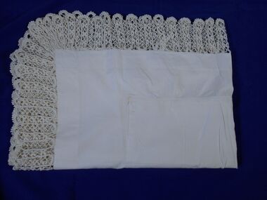 Textile - FAVALORO COLLECTION:  EMBROIDERED AND LACE TRIMMED PILLOW CASES, Late 1800-1900's